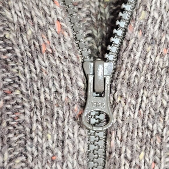 Woolrich Hickory Heather Vest Women's‎ M Brown Wool Blend Full Zip Ribbed - Picture 5 of 11